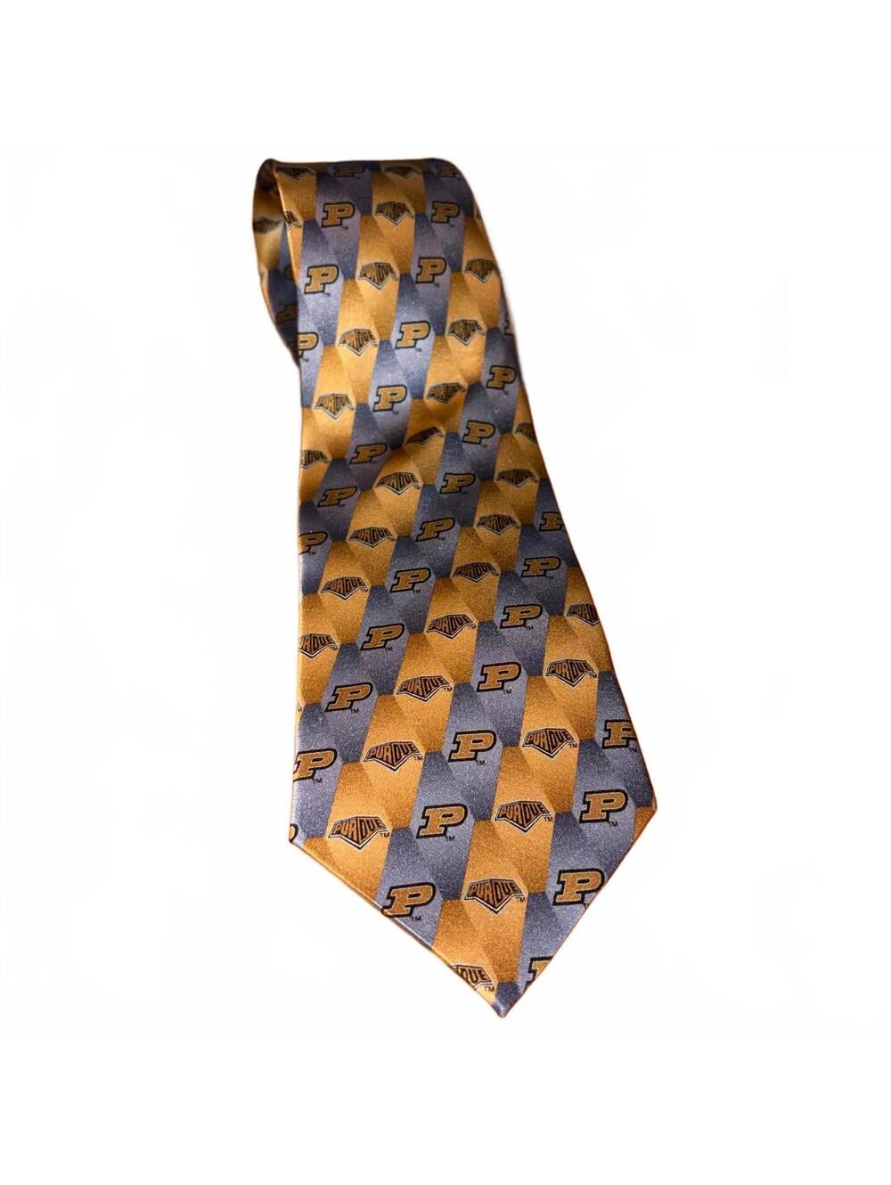 Vintage Eagles Wings Purdue University Boilermakers Pattern 100% Silk Tie NWT